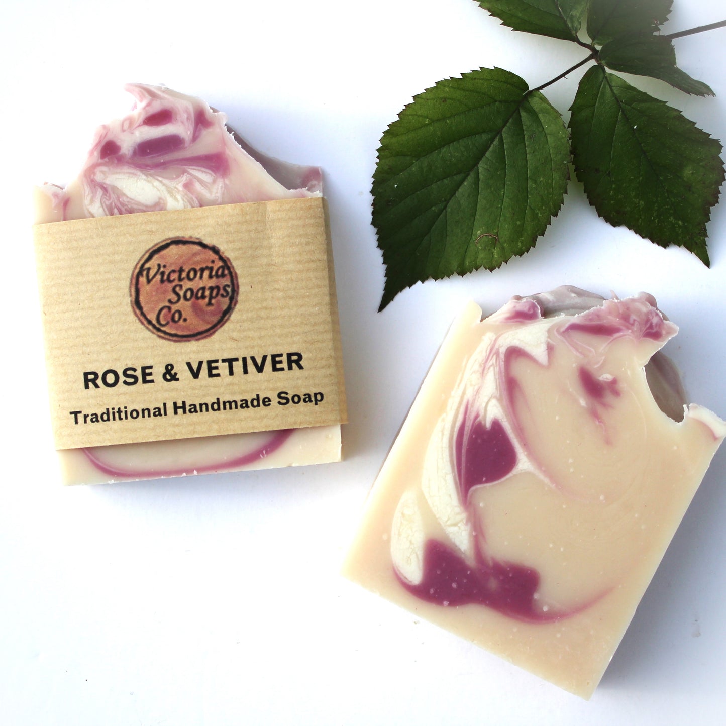 ROSE & VETIVER Handmade Soap, Lotion Bar and Tealight Candles Gift Set for Hands and Body