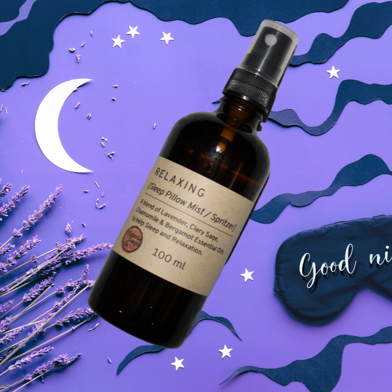 Sleep Pillow Mist | Lavender, Chamomile, Clary Sage & Bergamot Essential Oil Blend Natural Sleep Spray 100ml
