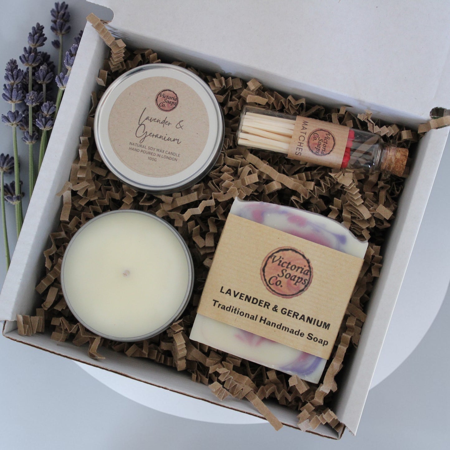 Handmade Soap & Candle gift set